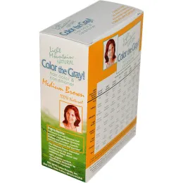 Light Mountain, Color the Gray! Натуральная краска для волос, средний коричневый 7 унции (198 г)