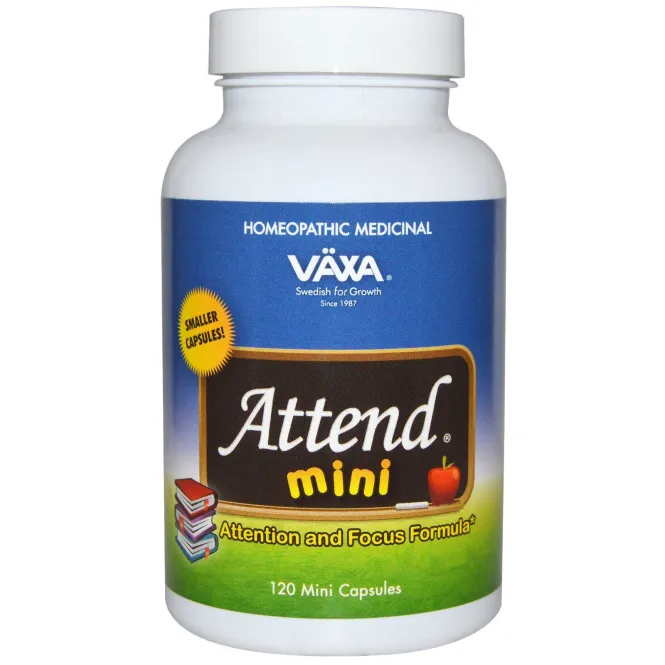 Vaxa International, Attend Mini, поддержка внимания, 120 мини капсул