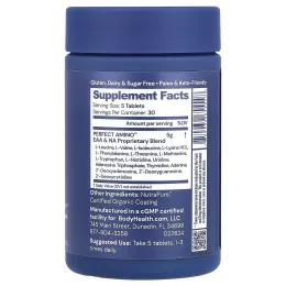 BodyHealth, Perfect Amino ™, 150 таблеток, покрытых оболочкой