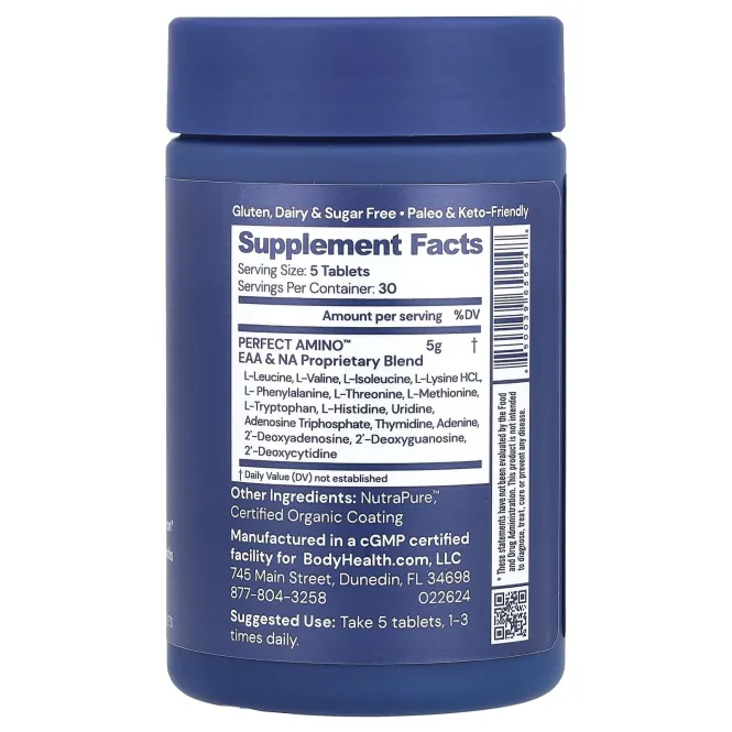 BodyHealth, Perfect Amino ™, 150 таблеток, покрытых оболочкой