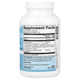 Vitacost, пробиотик 10-20 с NutraFlora® ФОС, 200 вегетарианских капсул