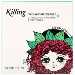 Some By Mi, Жидкий тональный крем Killing Cover Moisture Cushion 2.0, SPF 50+/PA++++, #21 светлобежевый, 0,52 унций (15 г)