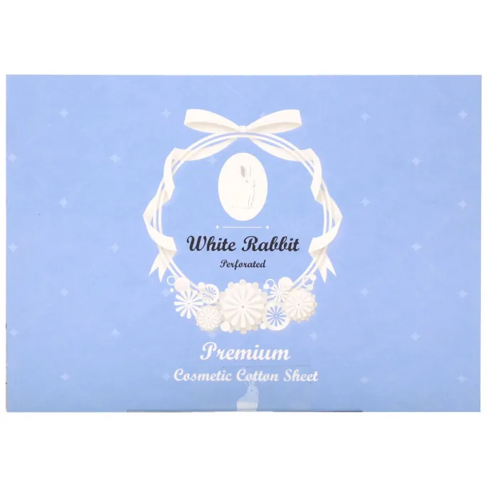White Rabbit, Premium Cosmetic Cotton Sheet, Perforated, 200 Sheets