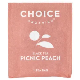 Choice Organic Teas, Black Tea, персик для пикника, 16 чайных пакетиков, 32 г (1,12 унции)
