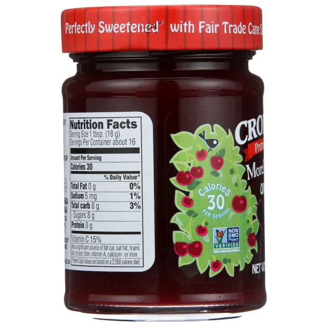 Crofter's Organic, Высококачественный джем, Вишня, 10 унций (283 г)