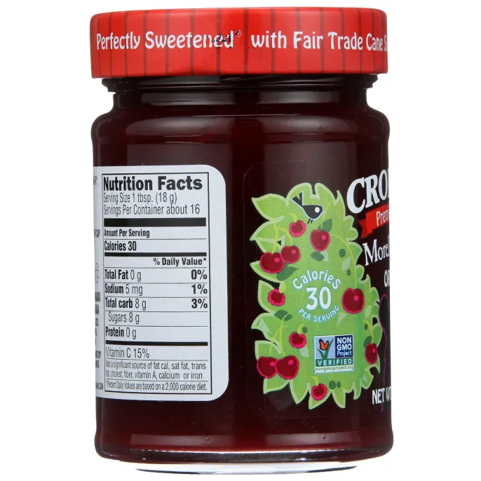 Crofter's Organic, Высококачественный джем, Вишня, 10 унций (283 г)