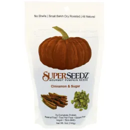 SuperSeedz, Тыквенные семена Gourmet, корица и сахар, 142 г (5 унций)