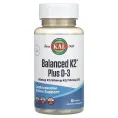KAL, Balanced K2 Plus D3, 60 Tablets