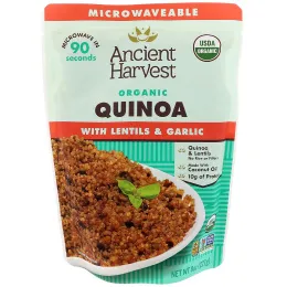 Ancient Harvest, Органический продукт, киноа с чечевицей и чесноком, 8 унц. (227 г)