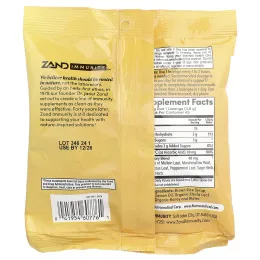 Zand, Immunity ™, леденцы с лимоном и медом, 45 пастилок