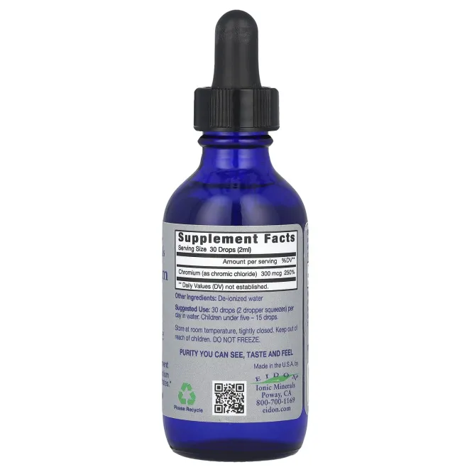 Eidon Ionic Minerals, Хром, жидкий концентрат, 60 мл (2 унции)