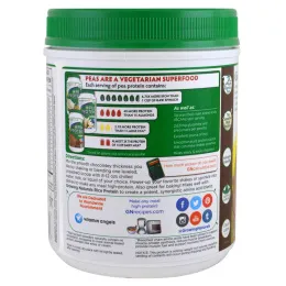 Growing Naturals, Гороховый белок, шоколадный порошок, 15,8 унций (449 г)