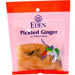 Eden Foods, Маринованный имбирь с листьями шисо 2.1 унции (60 г)