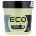 Eco Style, гель для укладки волос, максимальная фиксация, для всех типов волос, черное касторовое масло и льняное масло, 454 г (16 унций)