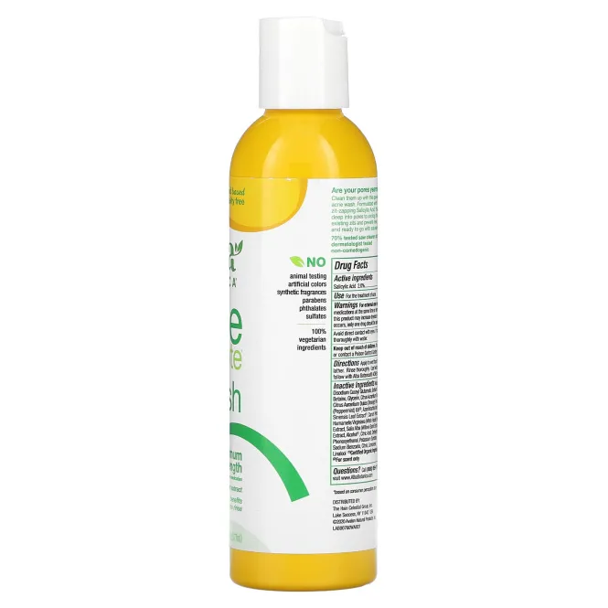 Alba Botanica, Средство от акне, глубокое очищение пор, не содержит масла, 6 ж. унц. (177 мл)