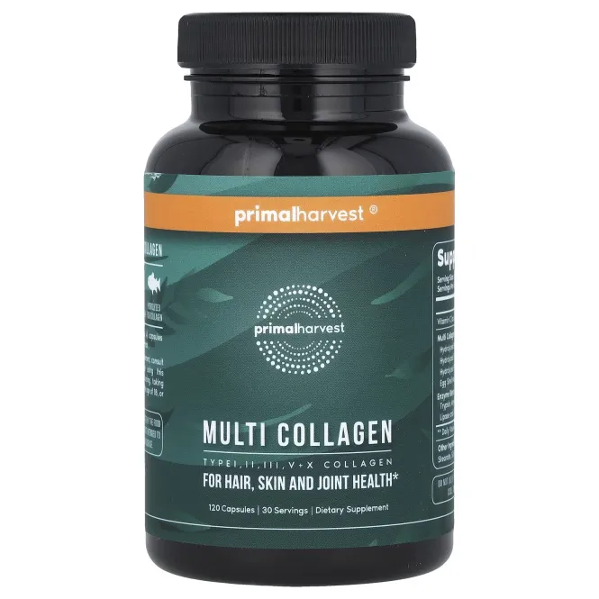 Primal Harvest, Мультиколлаген, 120 капсул