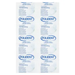 Polident, Антибактериальное средство для очищения зубных протезов, ежедневное отбеливающее средство, тройная мята, 84 таблетки