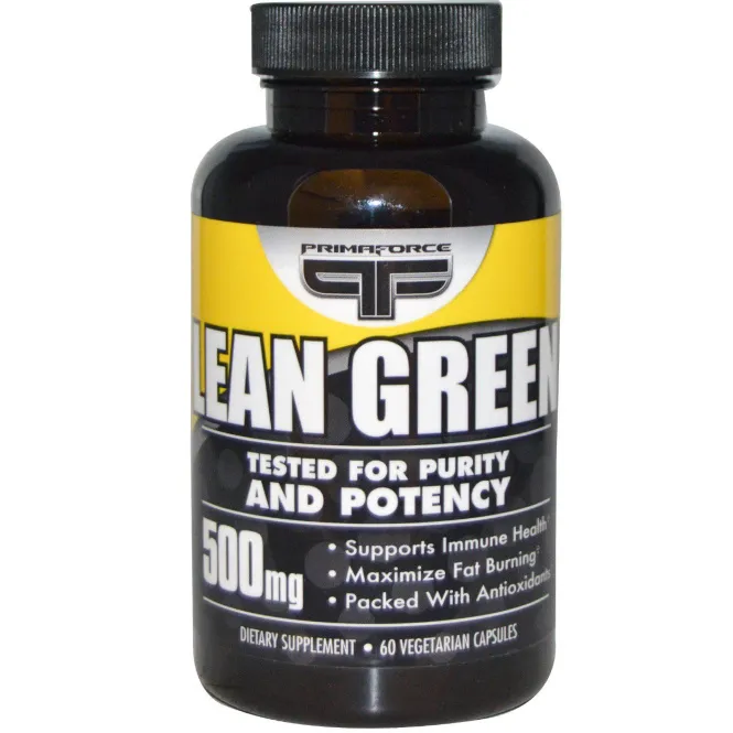 Primaforce, Lean Green, 500 мг, 60 растительных капсул