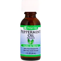 De La Cruz, Масло перечной мяты, 100% чистое эфирное масло, 1 ж. унц. (30 мл)