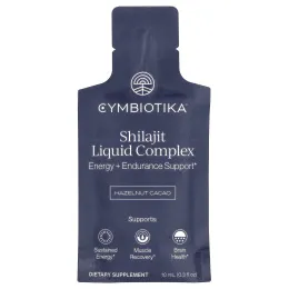 Cymbiotika, жидкий комплекс с мумие, фундук и какао, 26 пакетиков в жидкой форме, по 10 мл (0,3 жидк. унции)