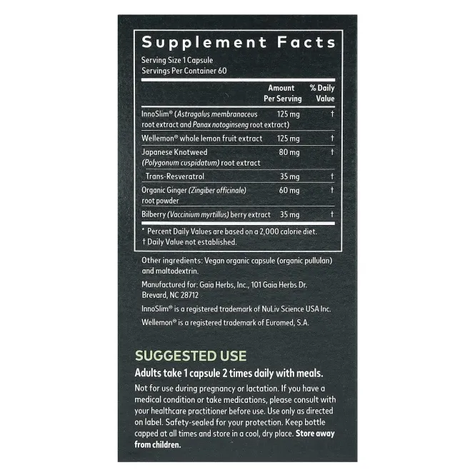 Gaia Herbs, Metabolic Activator, активатор метаболизма, 60 веганских капсул