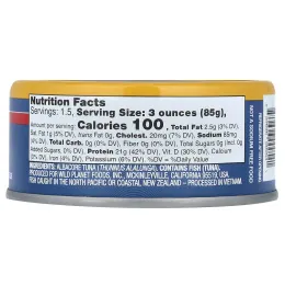 Wild Planet, Дикий тунец Albacore, без добавления соли, 142 г (5 унций)