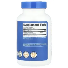 Nutricost, Корень желтокорня, 600 мг, 120 капсул