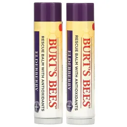 Burt's Bees, Бальзам Rescue, бузина, 2 шт. В упаковке, 4,25 г (0,15 унции)