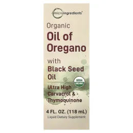 Micro Ingredients, органическое масло орегано с маслом чёрного тмина, 118 мл (4 жидк. унции)