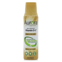 Aurora Nutrascience, Микро-липосомный витамин D3, 3000 МЕ, 5,4 ж. унц.(160 мл)