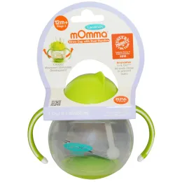 Lansinoh, mOmma, чашка с соломинкой и двумя ручками, 1 чашка, 8,4 унции (250 мл)