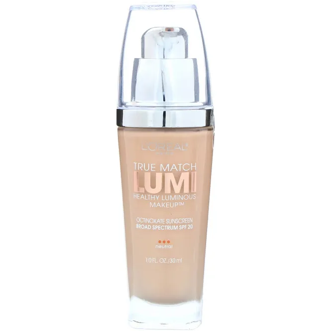 L'Oreal, Тональная основа True Match Lumi Healthy Luminous Makeup, SPF 20, оттенок SN1-2 мягкая/классическая слоновая кость, 30 мл