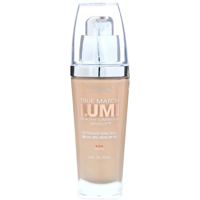 L'Oreal, Тональная основа True Match Lumi Healthy Luminous Makeup, SPF 20, оттенок SN1-2 мягкая/классическая слоновая кость, 30 мл