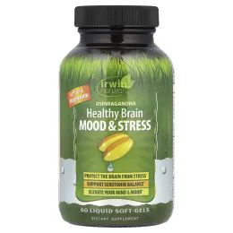 Irwin Naturals, Ashwagandha Healthy Brain Mood & Stress, 60 мягких таблеток
