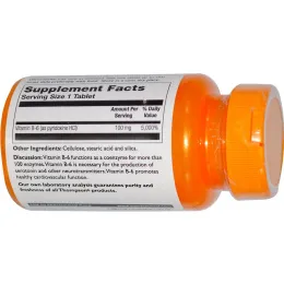 Thompson, Витамин B6, 100 мг, 60 таблеток