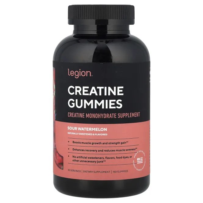 Legion Athletics, Жевательные мармеладки с креатином, кислый арбуз, 150 жевательных таблеток
