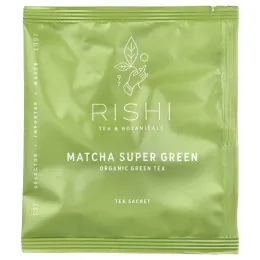 Rishi Tea, органический зеленый чай, суперзеленый чай матча, 15 пакетиков, 34,5 г (1,21 унции)