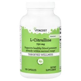 Vitacost, L-цитруллин, 750 мг, 180 капсул