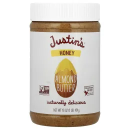 Justin's Nut Butter, Миндальная паста с медом, 454 г (16 унций)