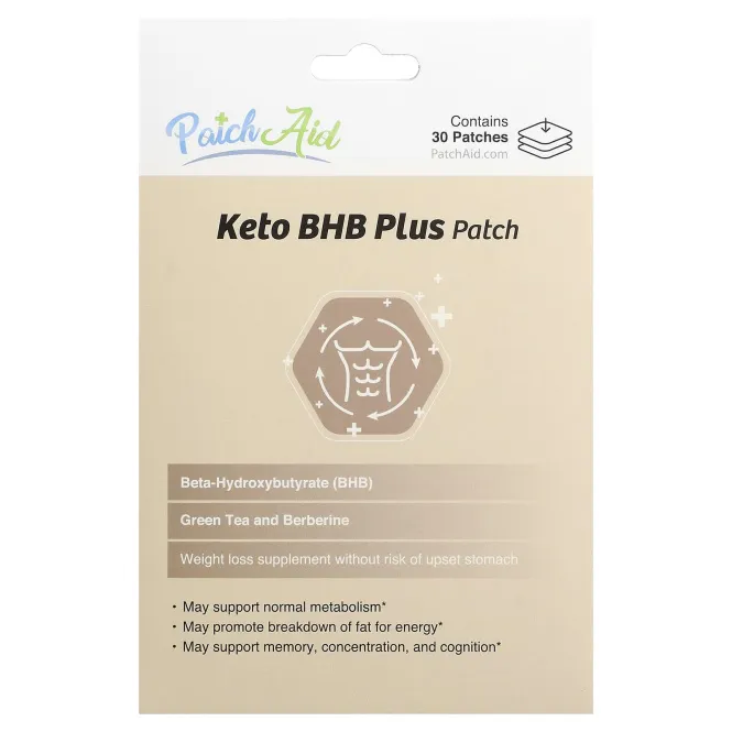 PatchAid, Keto BHB Plus, патч, 30 патчей