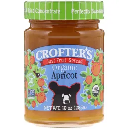 Crofter's Organic, Просто фруктовый джем, абрикос, 10 унций (283 г)