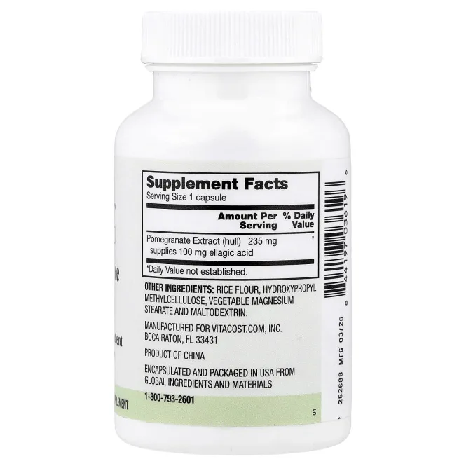 Vitacost, Everyday, экстракт граната, 235 мг, 100 капсул