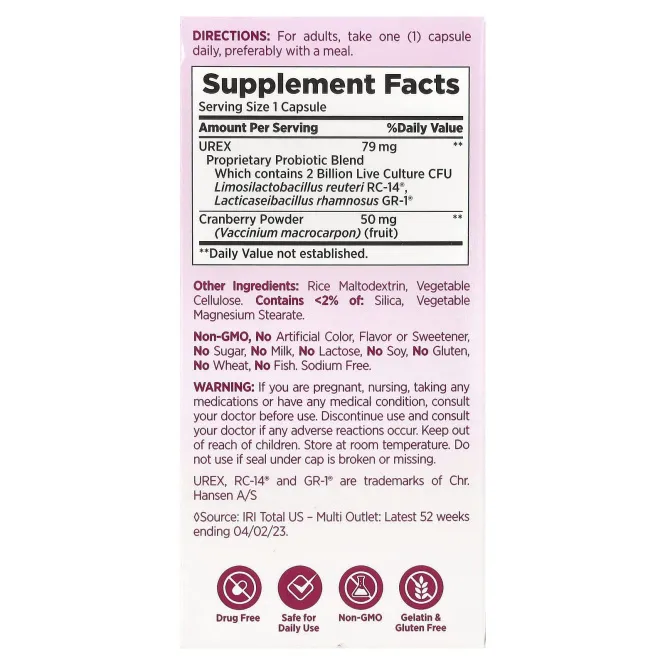 Nature's Bounty, Healthy PH Balance + Cranberry`` 30 капсул