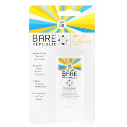 Bare Republic, Спортивный карандаш на минеральной основе с солнцезащитными свойствам, SPF 50, 0,5 унц. (14,2 г)