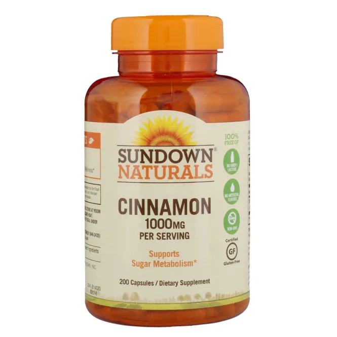 Sundown Naturals, Корица, 1000 мг, 200 капсул