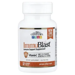 21st Century, ImmuBlast®, натуральный цитрус, 32 жевательные таблетки