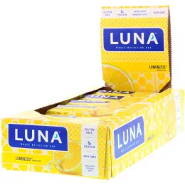 Clif Bar, Luna, Whole Nutrition Bar for Women, Lemonzest, 15 Bars, 1.69 oz (48 g) Each
