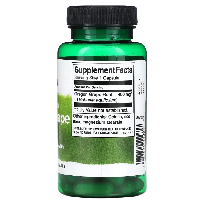 Swanson, Full Spectrum Oregon Grape, 400 мг, 60 капсул