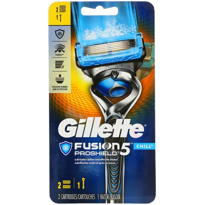 Gillette, Бритва Fusion5 Proshield, Chill, 1 бритва + 2 кассеты
