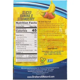 Brothers-All-Natural, Disney Junior, Fruit Crisps, Sliced Banana & Strawberry, 12 Pack, 5.08 oz (144 g)